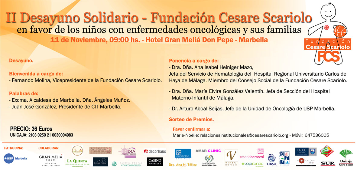 desayuno solidario fundación cesare scariolo